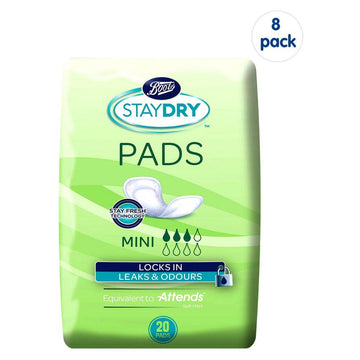 Mini Pads For Light Incontinence 8 Pack Bundle “ 160 Liners